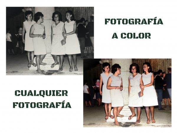 Pasar Fotografía Antigua Blanco y Negro a Color